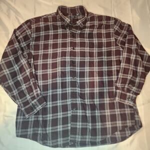 Vintage Arrow Soft Button Down Sleeve Mens Plaid Shirt- XXL